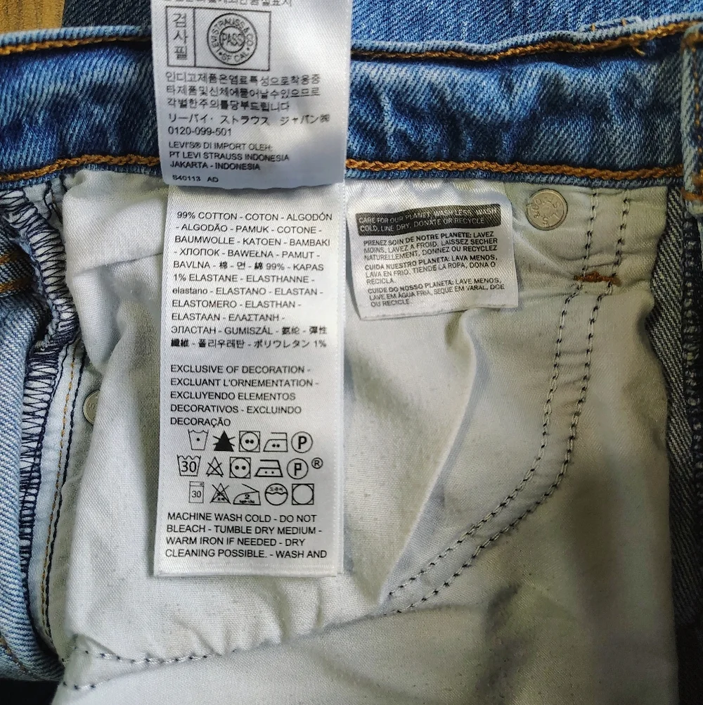 Levi's Premium Wedgie Straight Women's Jeans Buttons Fly Medium Wash 28. - Picture 12 of 16